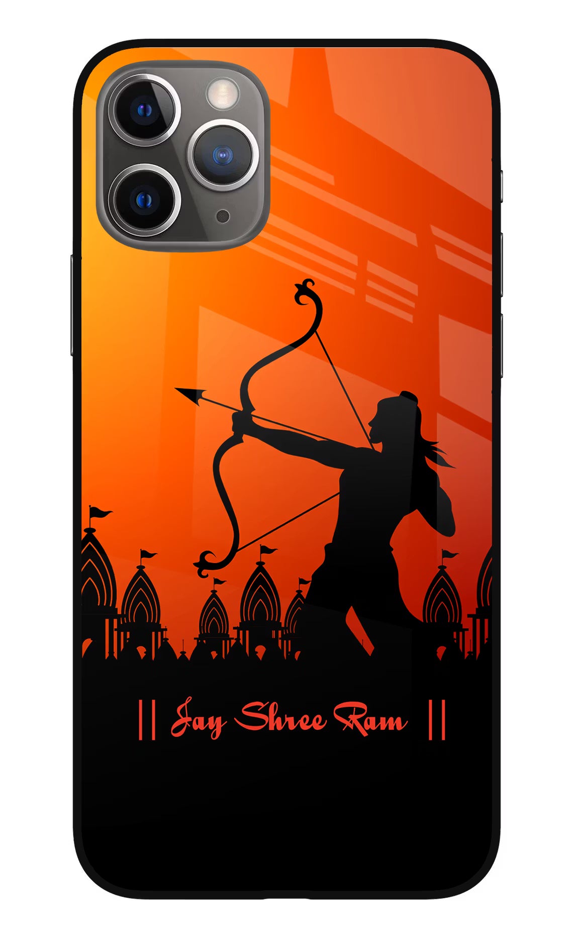 Lord Ram - 4 iPhone 11 Pro Glass Case Back Cover by Casekaro