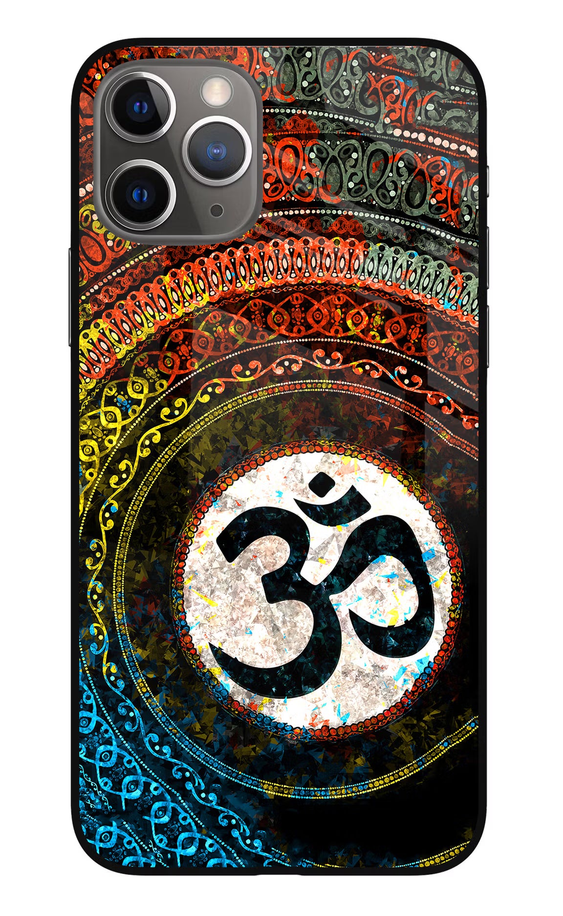 Om Cultural iPhone 11 Pro Glass Case Back Cover by Casekaro