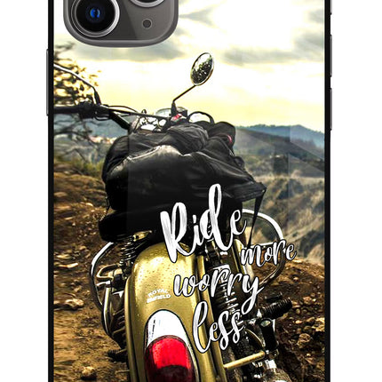 Ride More Worry Less iPhone 11 Pro Glass Case