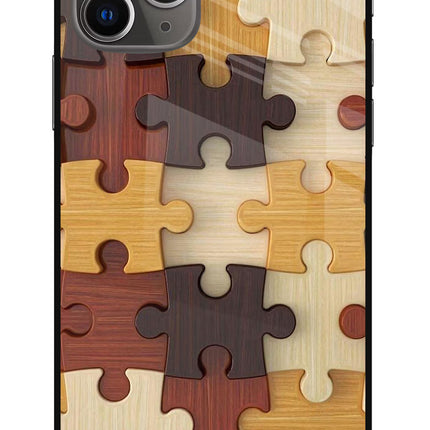 Wooden Puzzle iPhone 11 Pro Glass Case