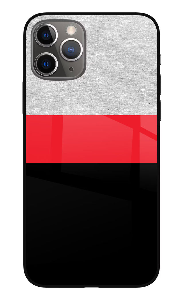 Tri Color Pattern iPhone 11 Pro Glass Case