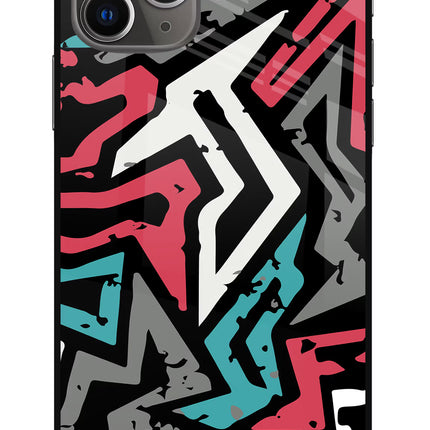 Geometric Graffiti iPhone 11 Pro Glass Case