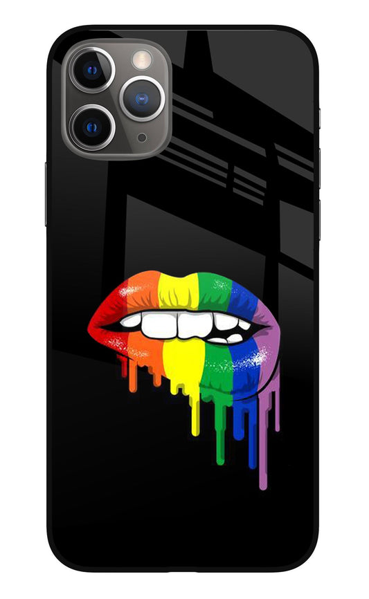 Lips Biting iPhone 11 Pro Glass Case