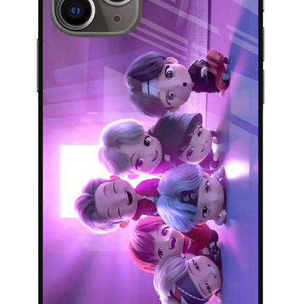 BTS Chibi iPhone 11 Pro Glass Case