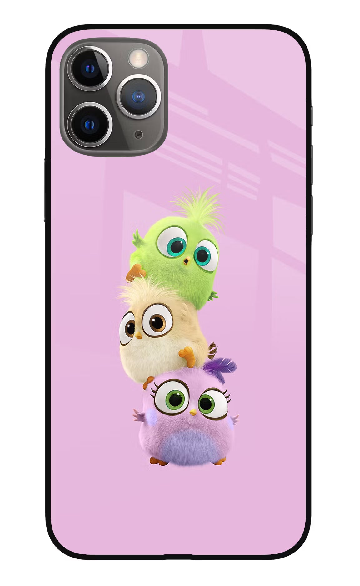 Cute Little Birds iPhone 11 Pro Glass Case Back Cover by Casekaro