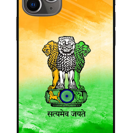 Satyamev Jayate Flag iPhone 11 Pro Glass Case