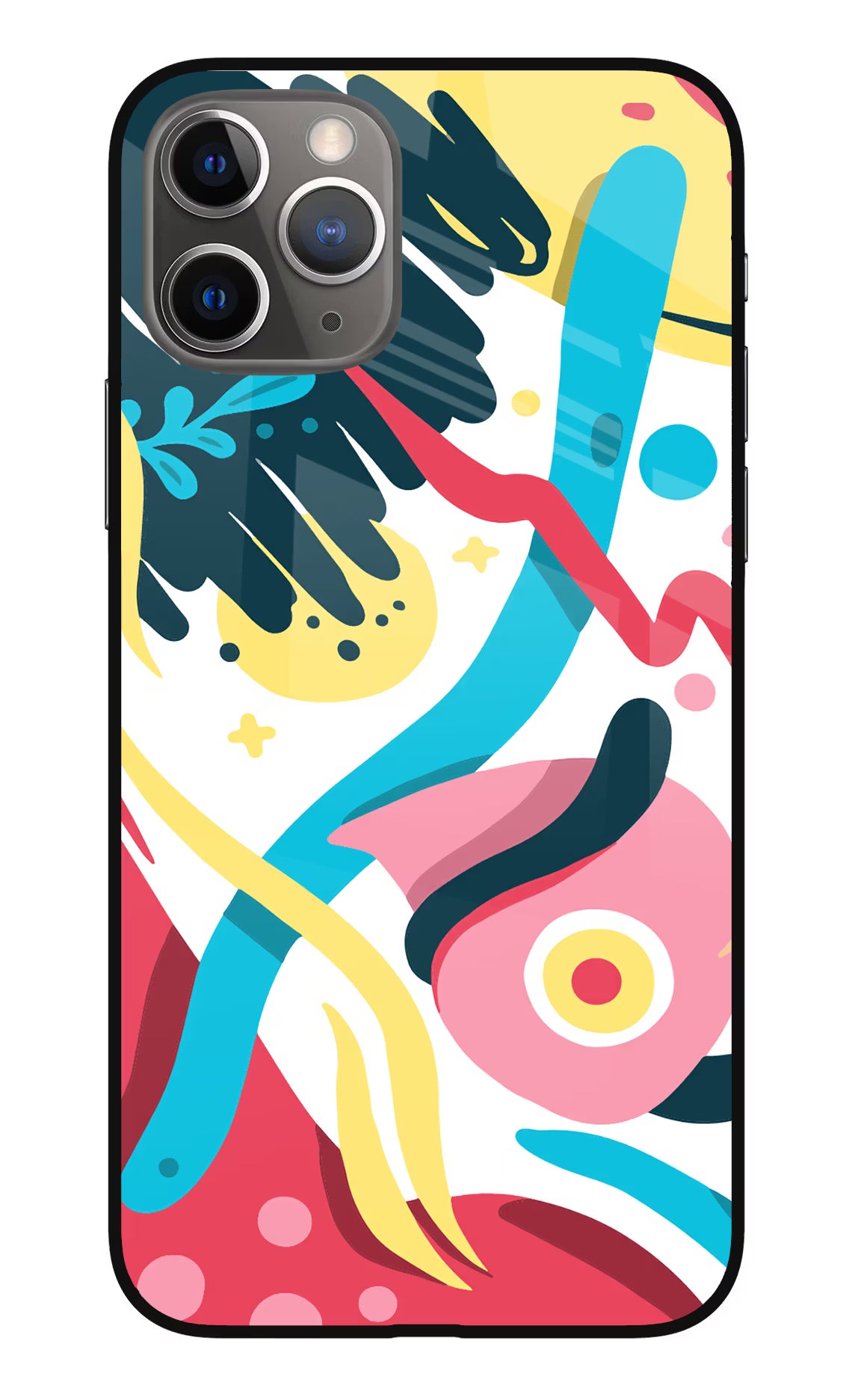 Trippy iPhone 11 Pro Glass Case Back Cover by Casekaro