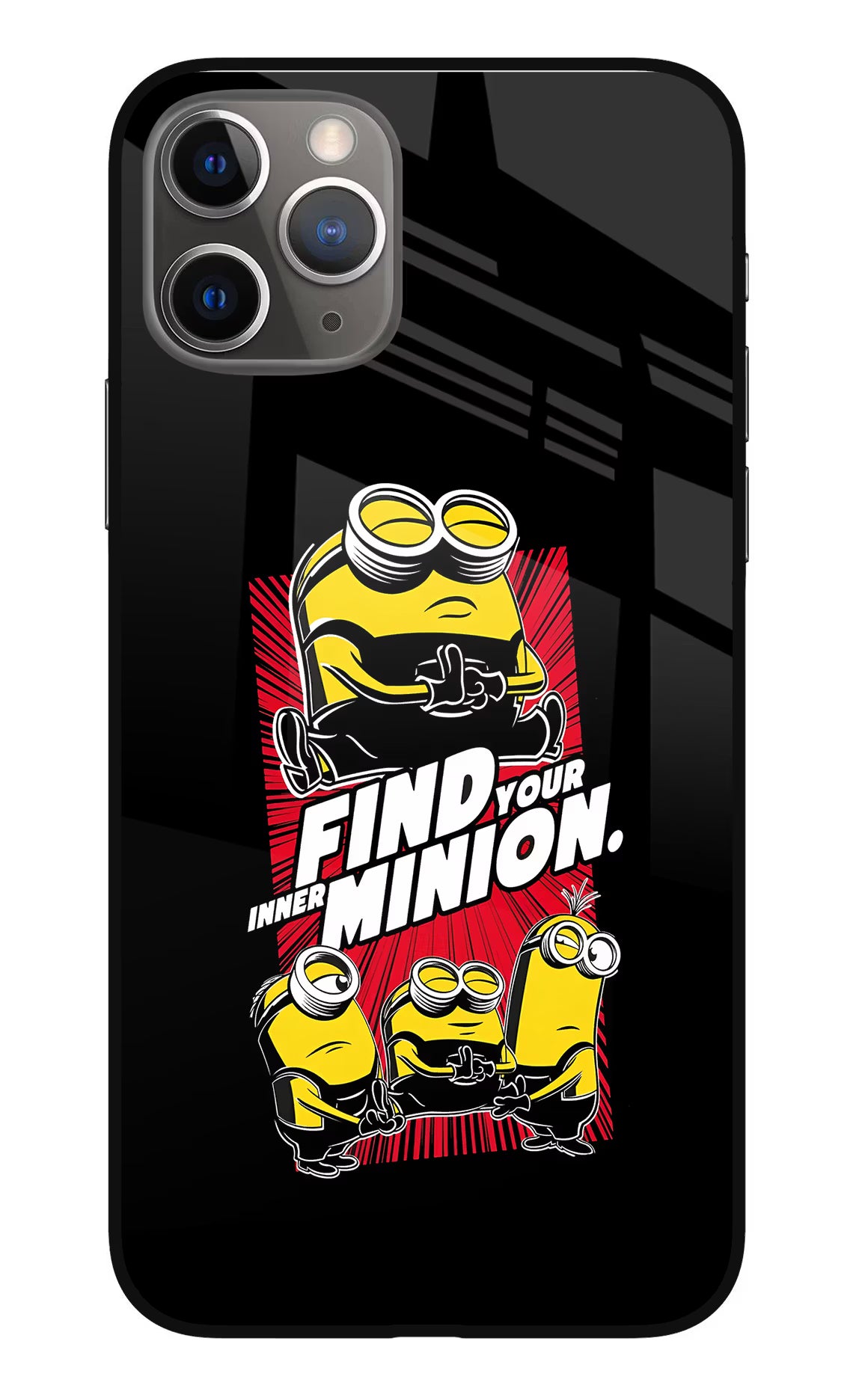 Find your inner Minion iPhone 11 Pro Glass Case Back Cover by Casekaro