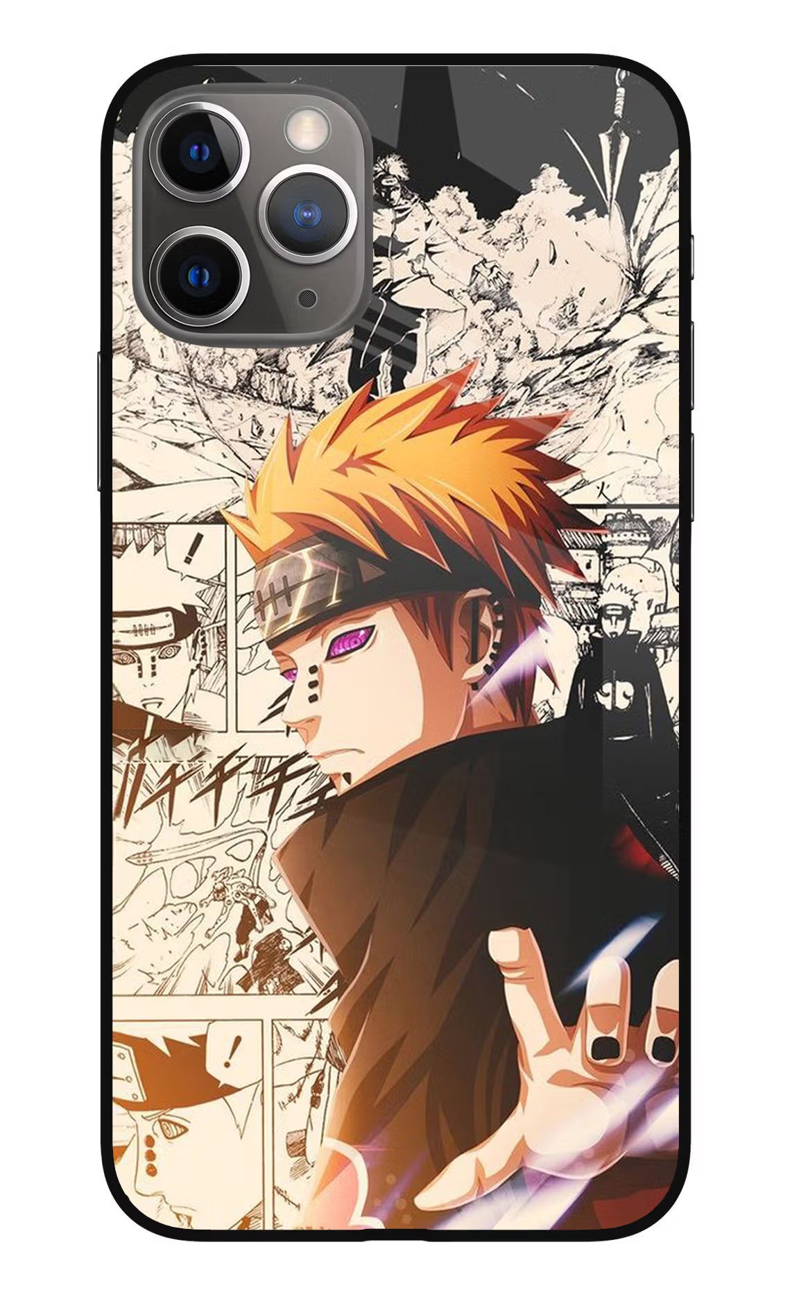 Pain Anime iPhone 11 Pro Glass Case Back Cover by Casekaro