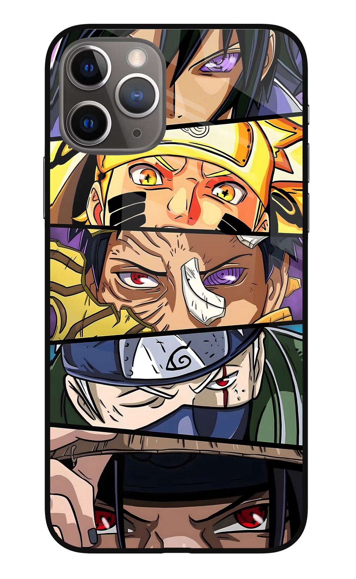 Naruto Character iPhone 11 Pro Glass Case Back Cover by Casekaro