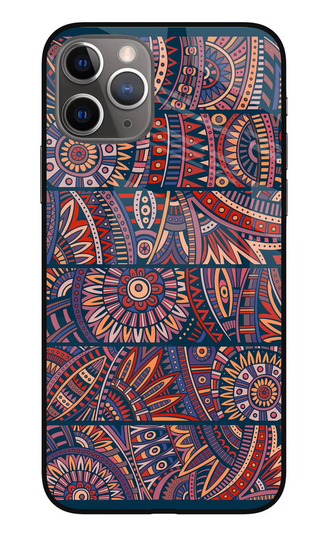 African Culture Design iPhone 11 Pro Glass Case Back Cover by Casekaro
