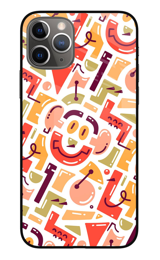 Doodle Pattern iPhone 11 Pro Glass Case