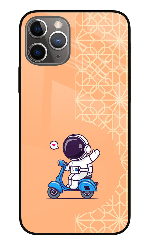 Cute Astronaut Riding iPhone 11 Pro Glass Case