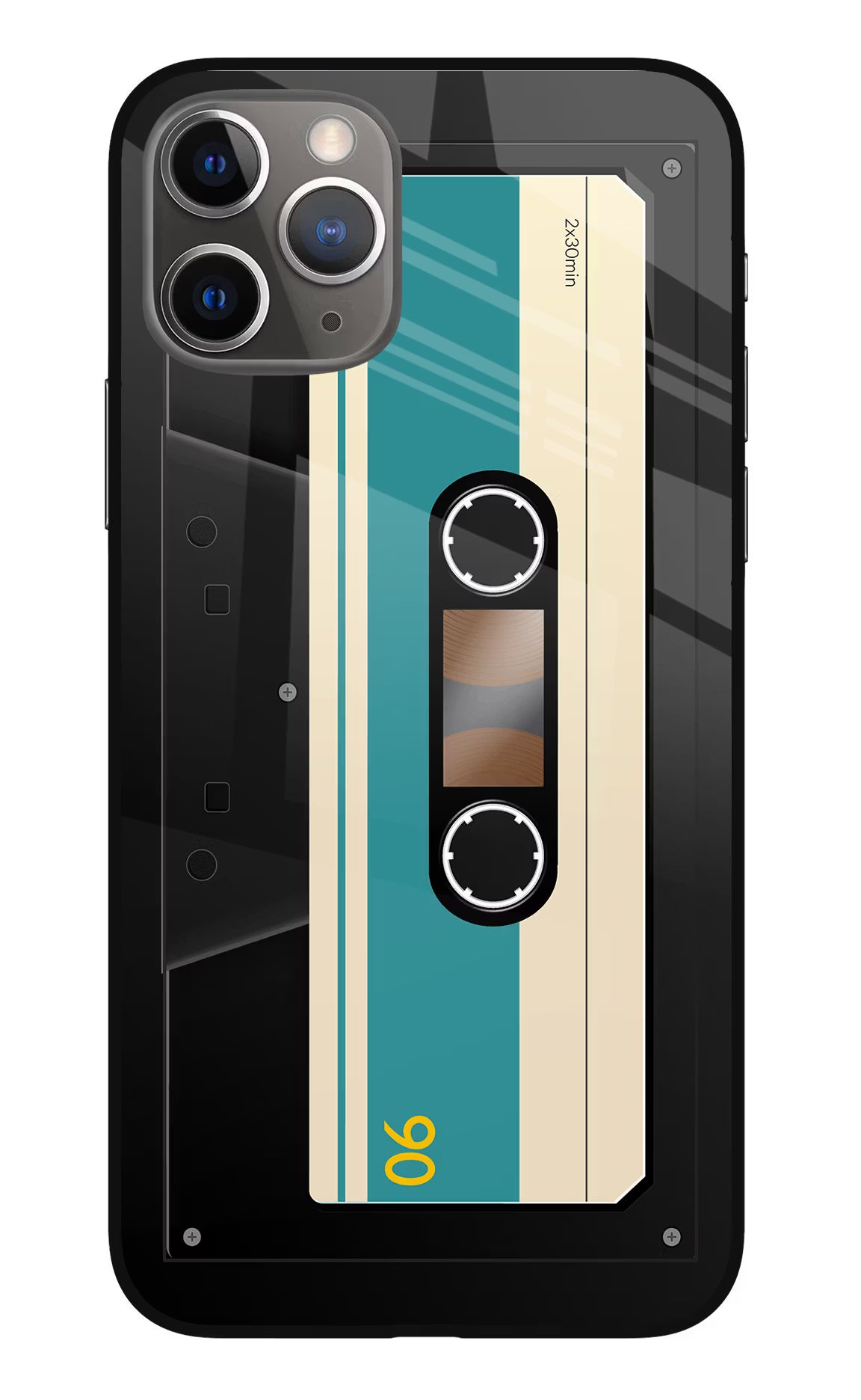 Cassette iPhone 11 Pro Glass Case Back Cover by Casekaro
