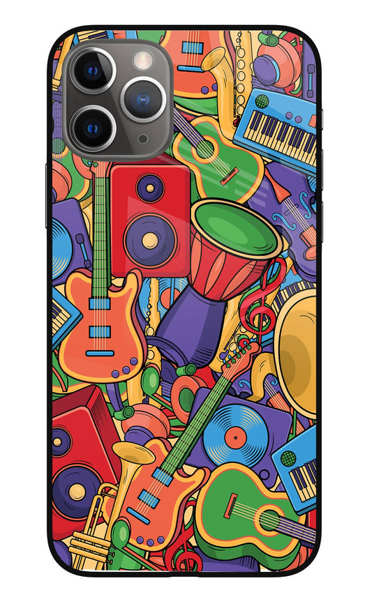 Music Instrument Doodle iPhone 11 Pro Glass Case