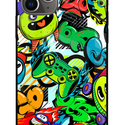 Game Doodle iPhone 11 Pro Glass Case