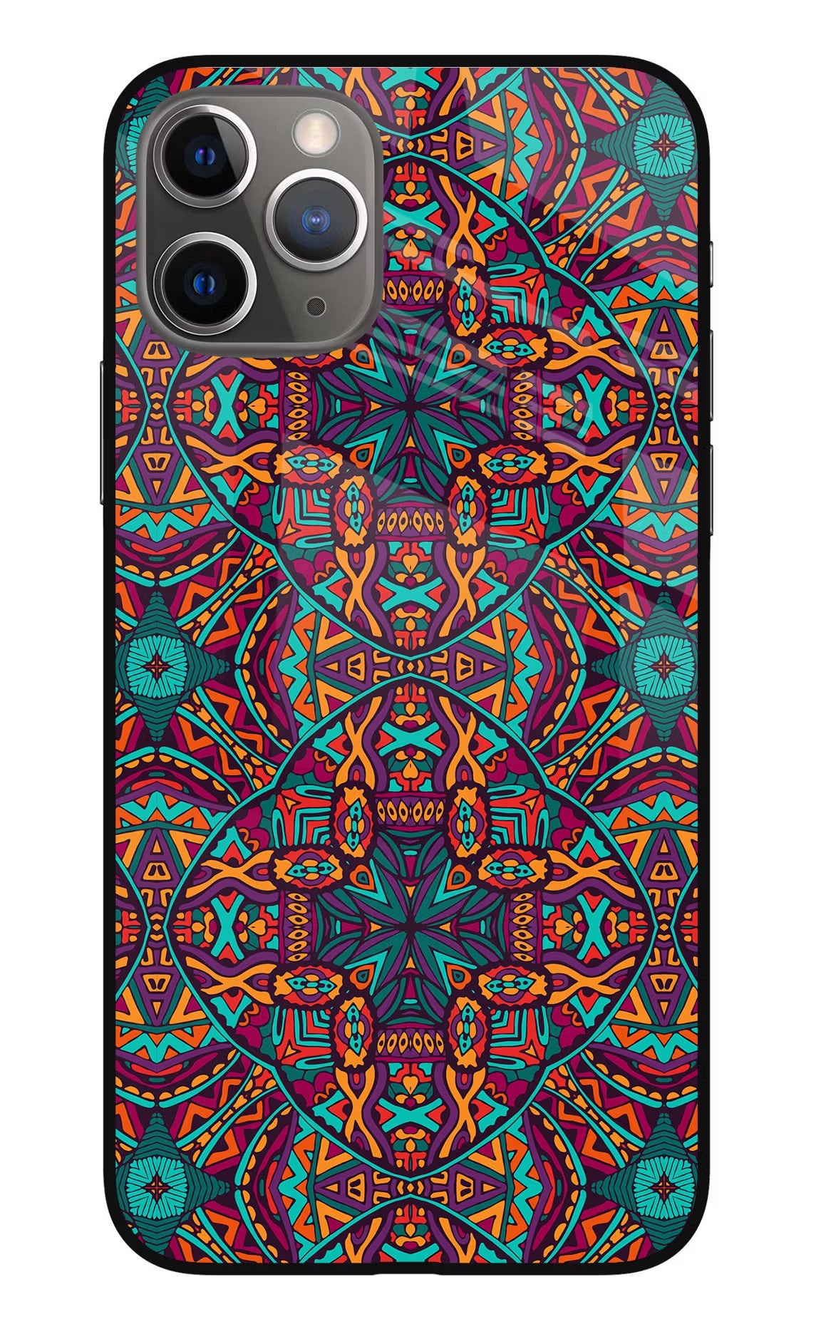 Colour Mandala iPhone 11 Pro Glass Case Back Cover by Casekaro