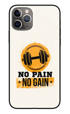 No Pain No Gain iPhone 11 Pro Glass Case