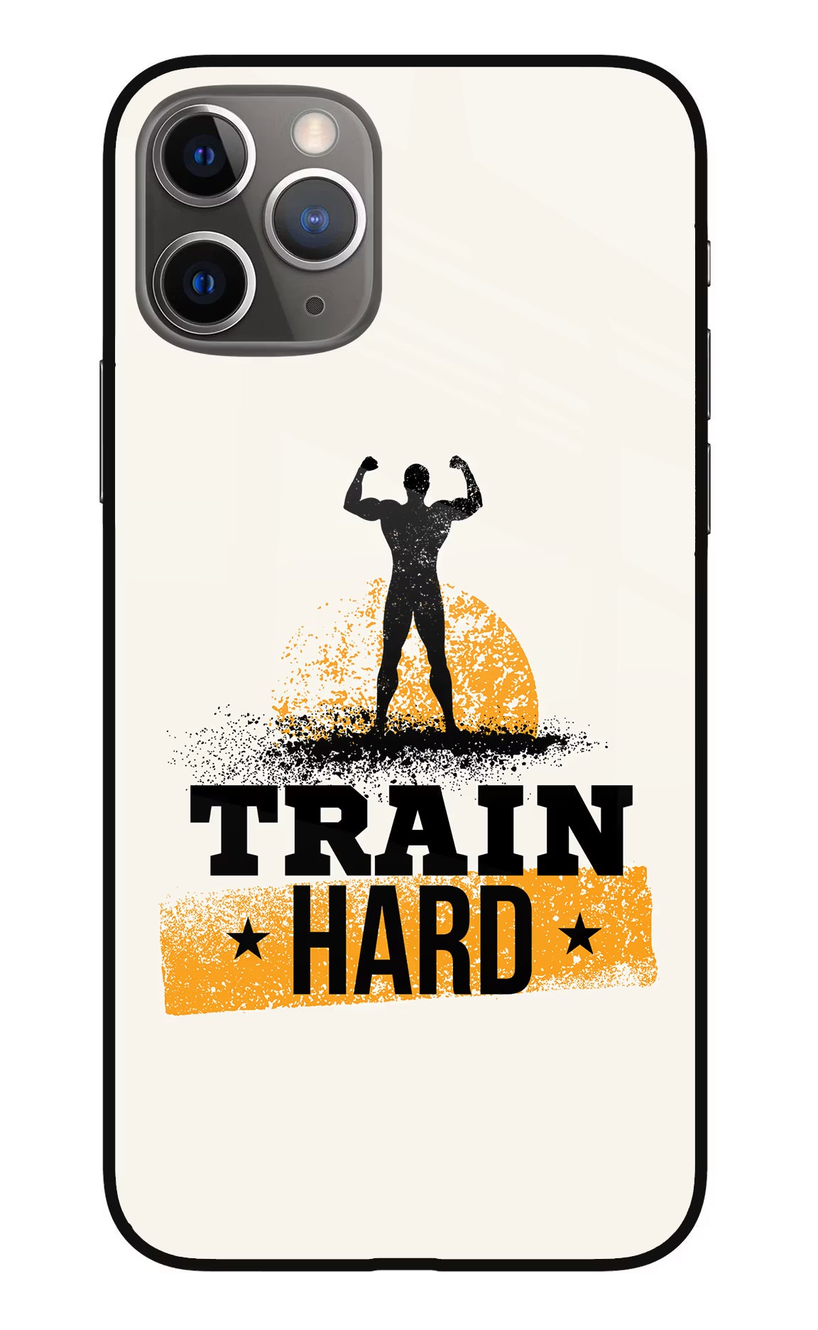 Train Hard iPhone 11 Pro Glass Case Back Cover by Casekaro