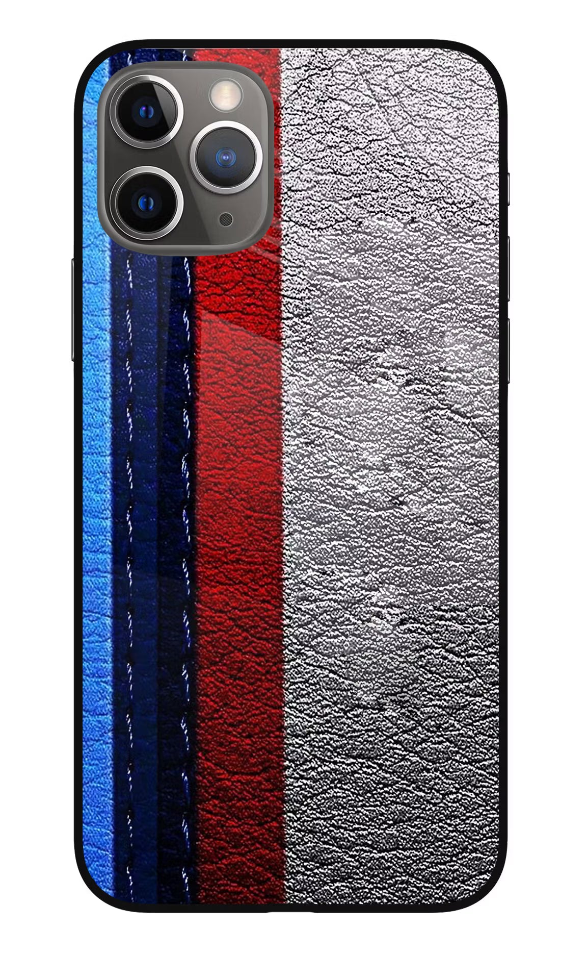 BMW Stripes iPhone 11 Pro Glass Case Back Cover by Casekaro