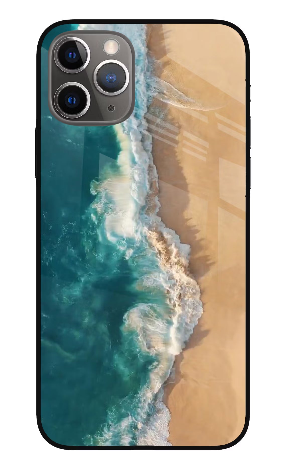 Ocean Beach iPhone 11 Pro Glass Case Back Cover by Casekaro