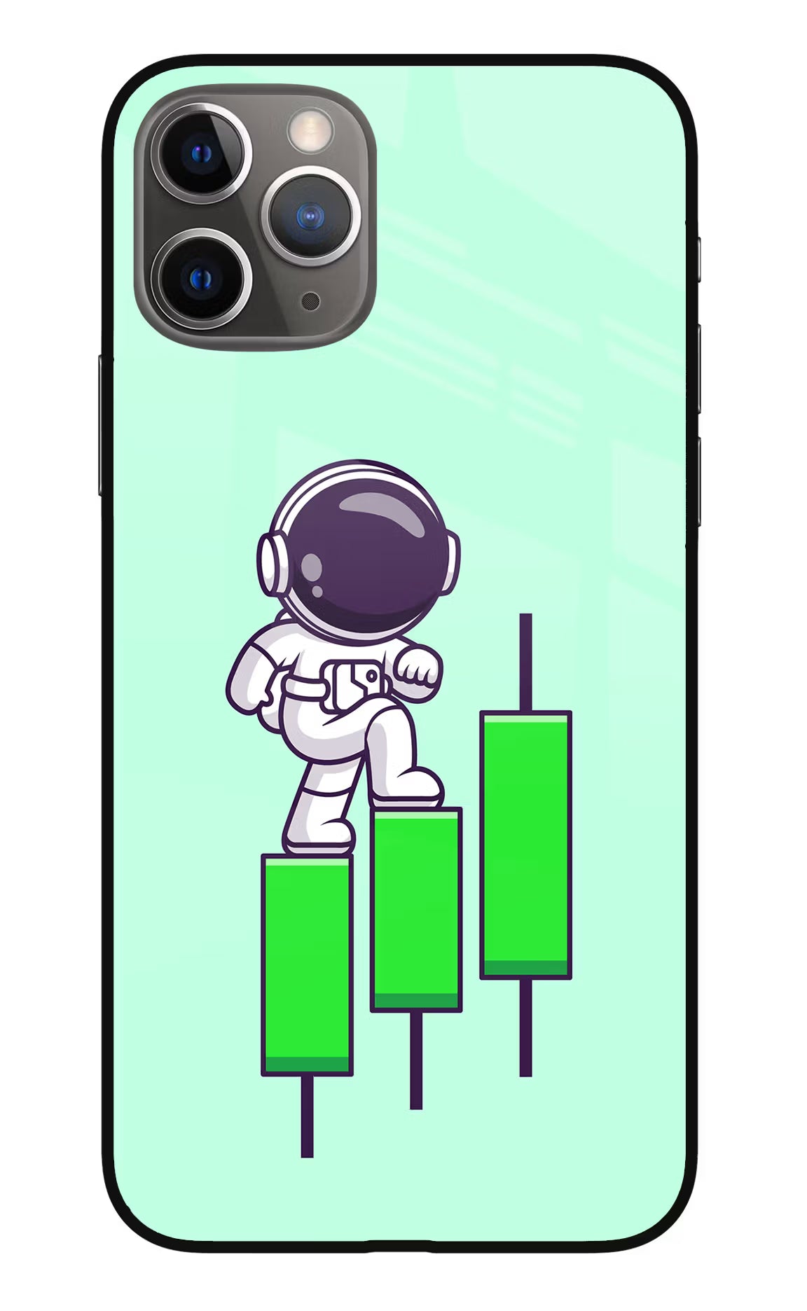 Astronaut Trader iPhone 11 Pro Glass Case Back Cover by Casekaro