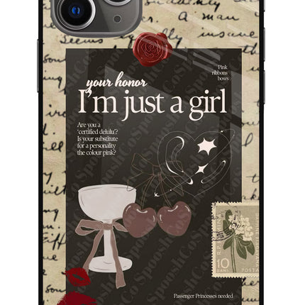 I am just a girl iPhone 11 Pro Glass Case