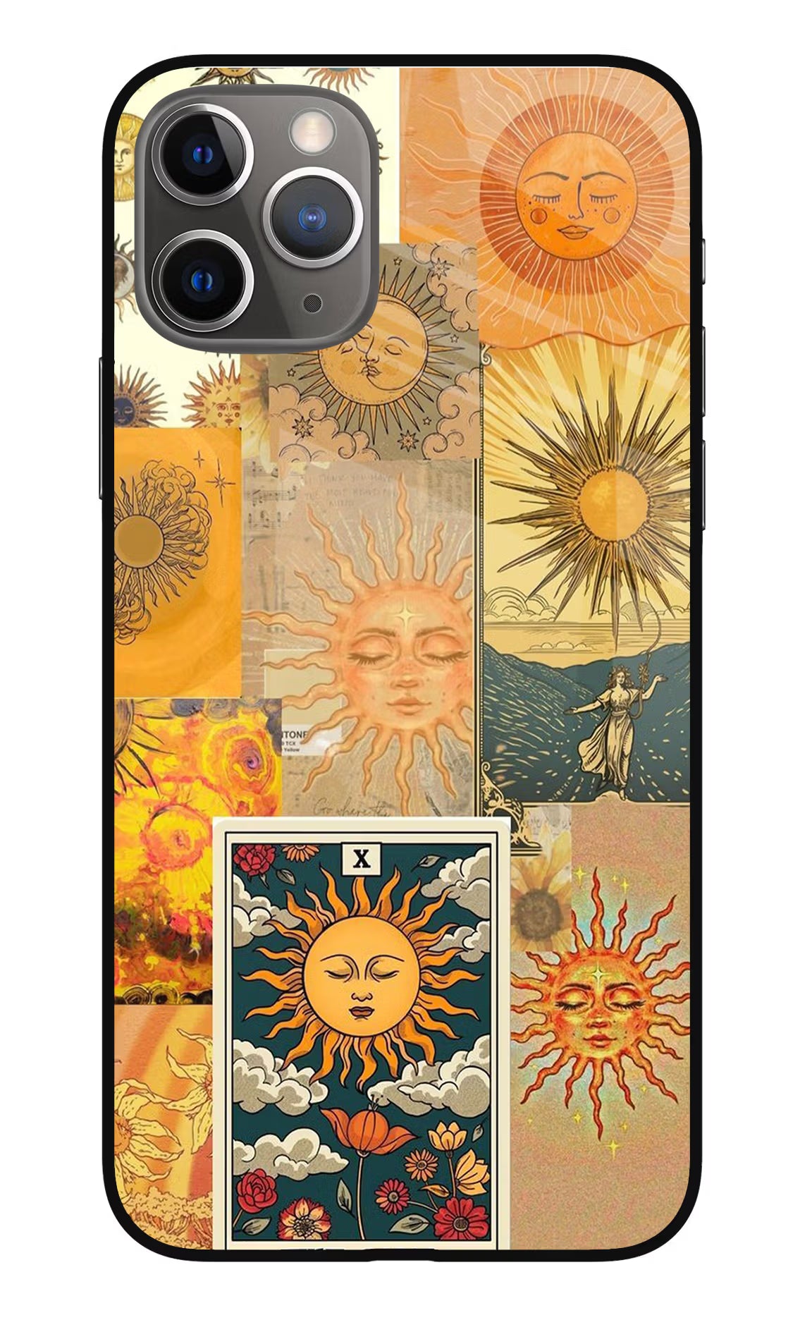 Sun iPhone 11 Pro Glass Case Back Cover by Casekaro
