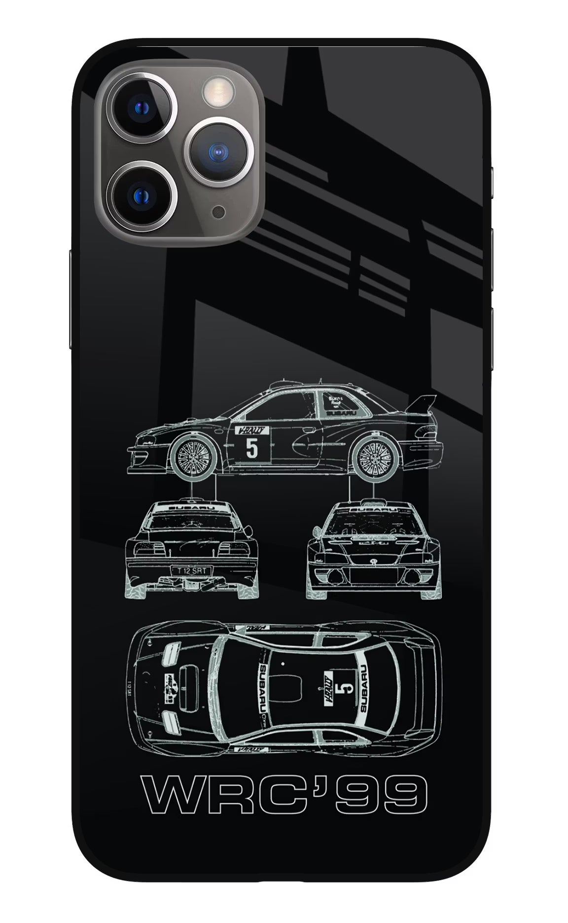 WRC'99 iPhone 11 Pro Glass Case Back Cover by Casekaro