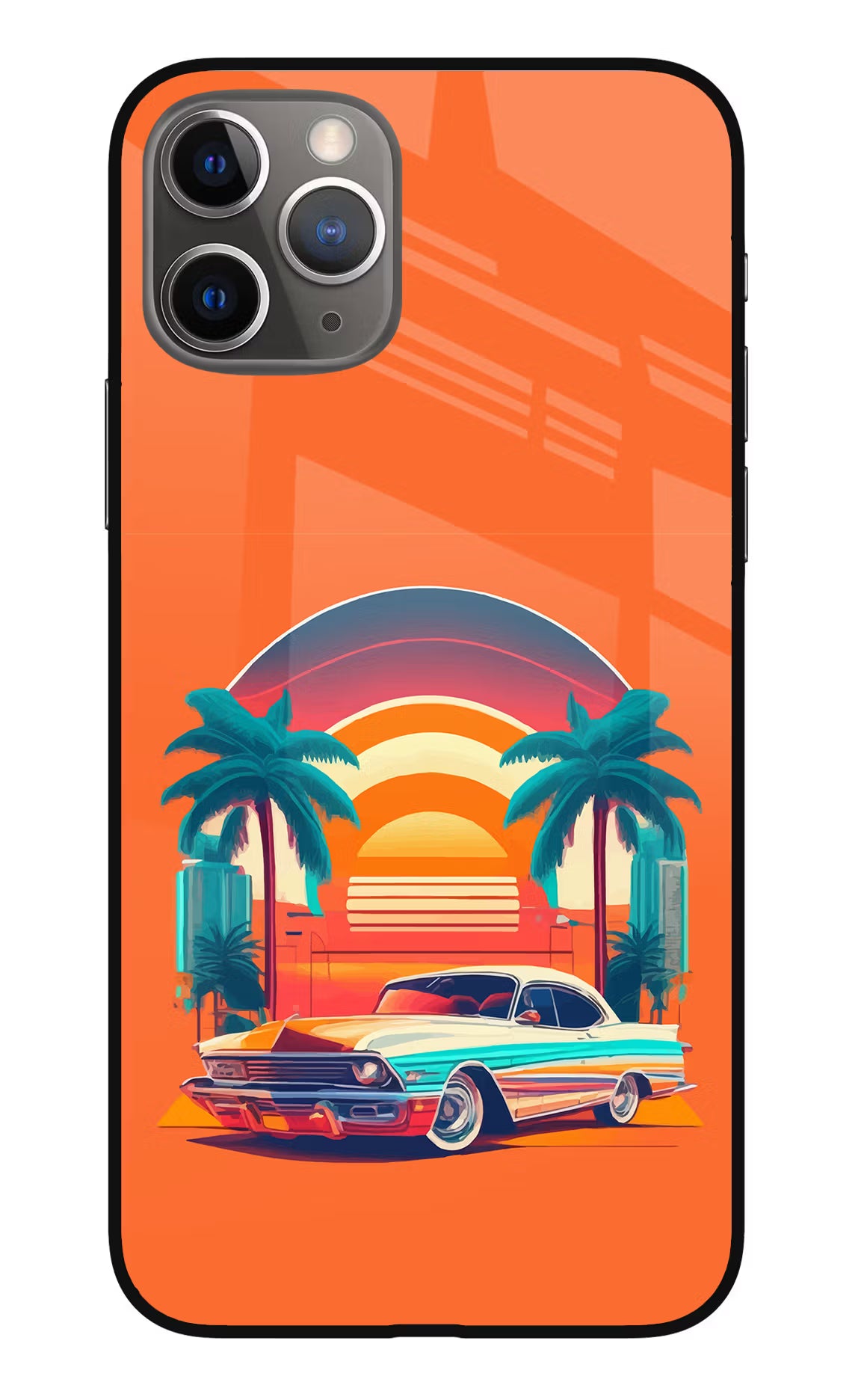 Palm Drive 80s iPhone 11 Pro Glass Case