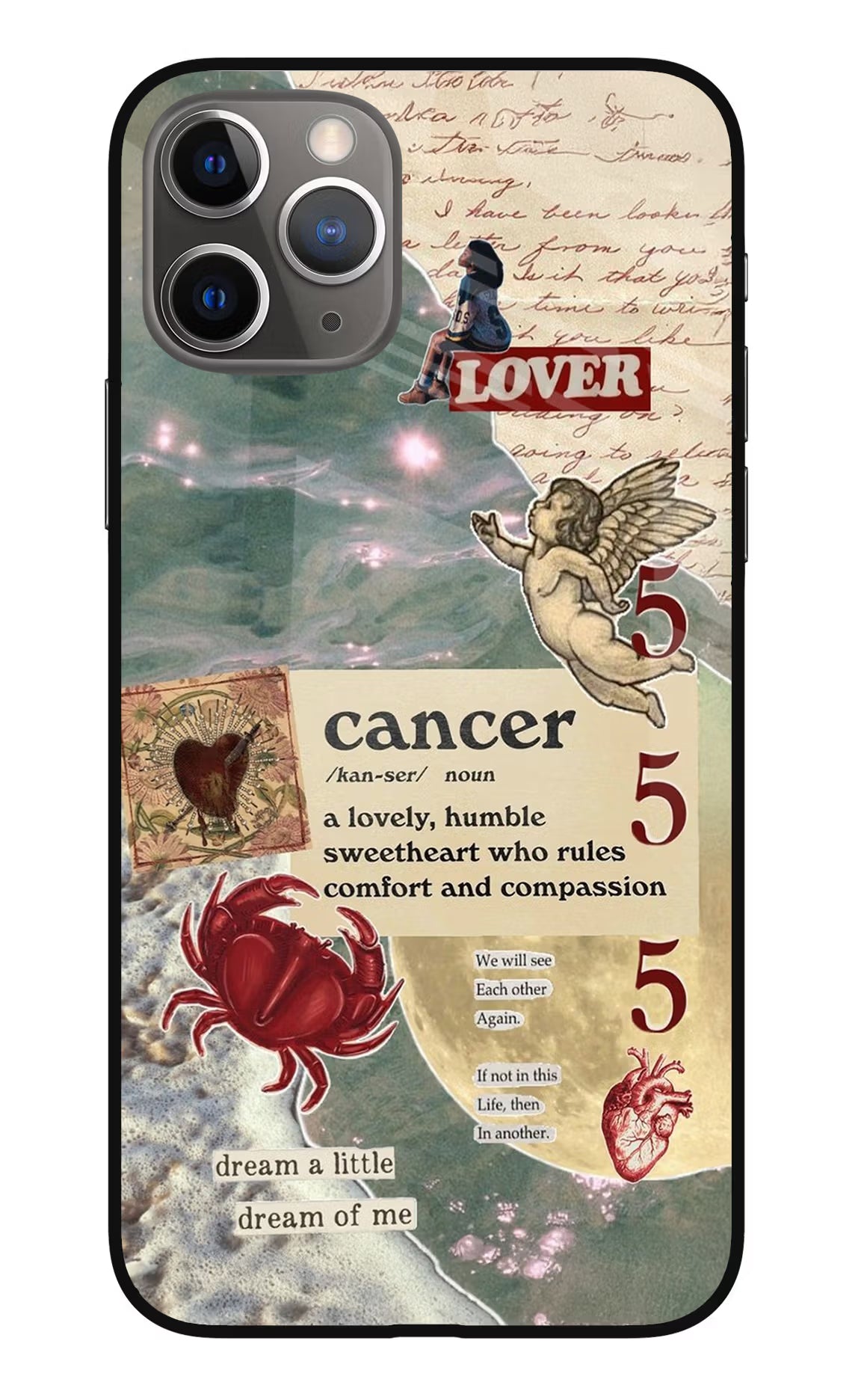 Cancer Zodiac iPhone 11 Pro Glass Case Back Cover by Casekaro