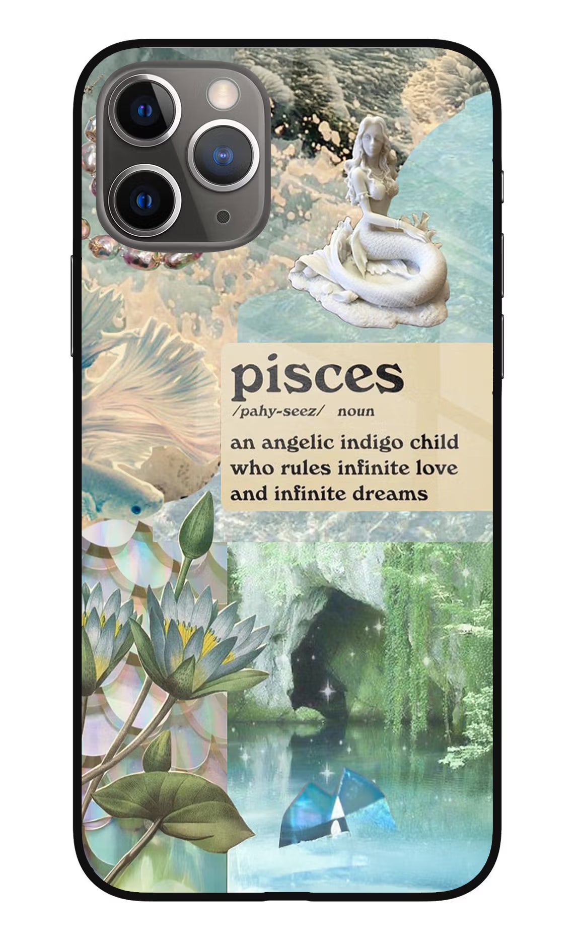 Pisces Zodiac iPhone 11 Pro Glass Case Back Cover by Casekaro