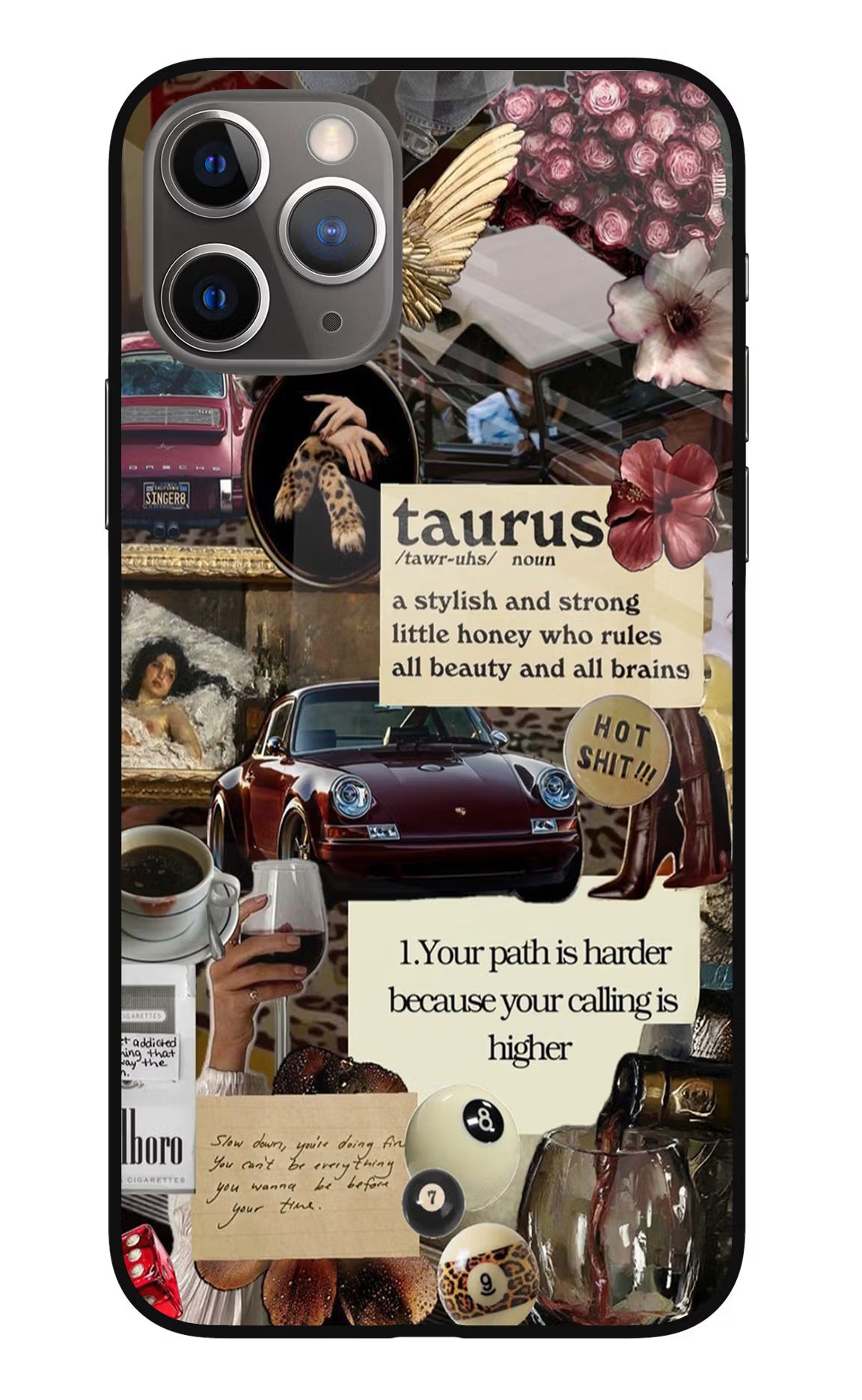 Taurus Zodiac iPhone 11 Pro Glass Case Back Cover by Casekaro