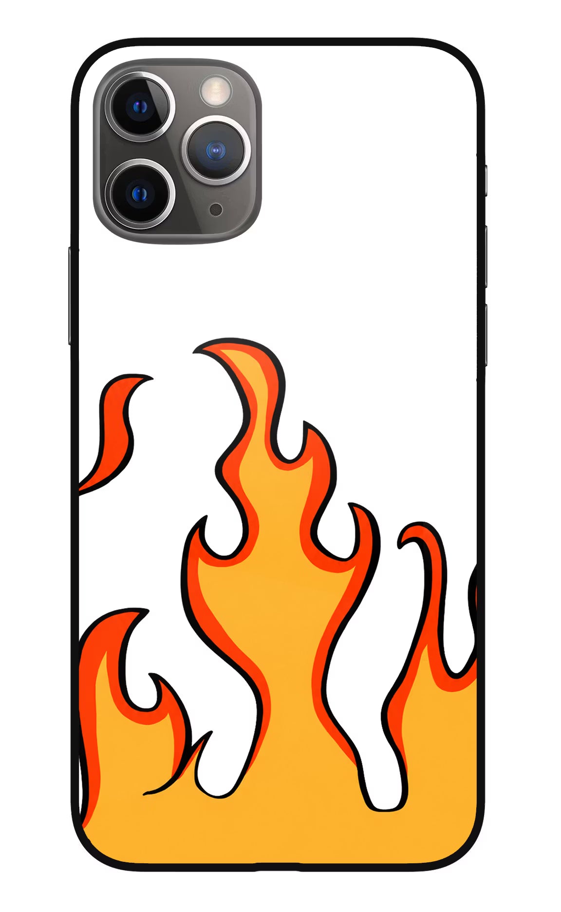 Fired Up – White iPhone 11 Pro Glass Case Back Cover by Casekaro