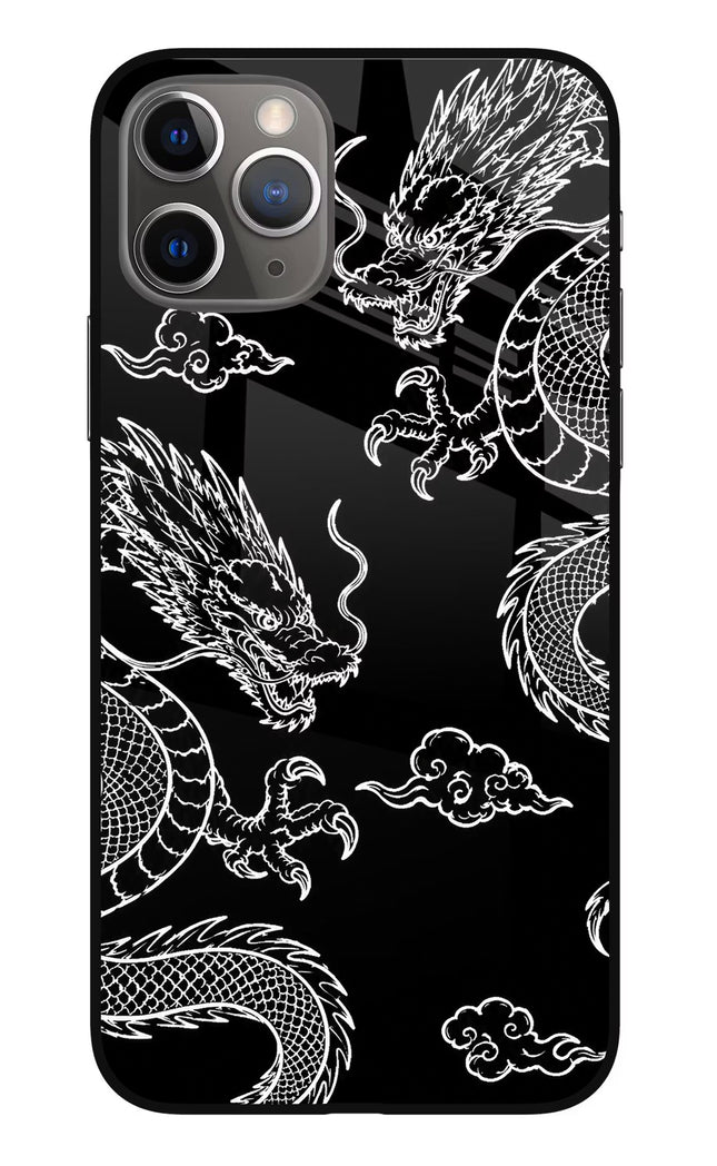 Twin Dragons iPhone 11 Pro Glass Case