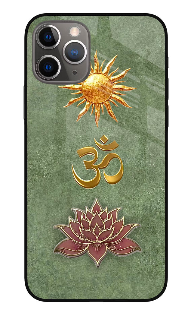 Om & Lotus iPhone 11 Pro Glass Case