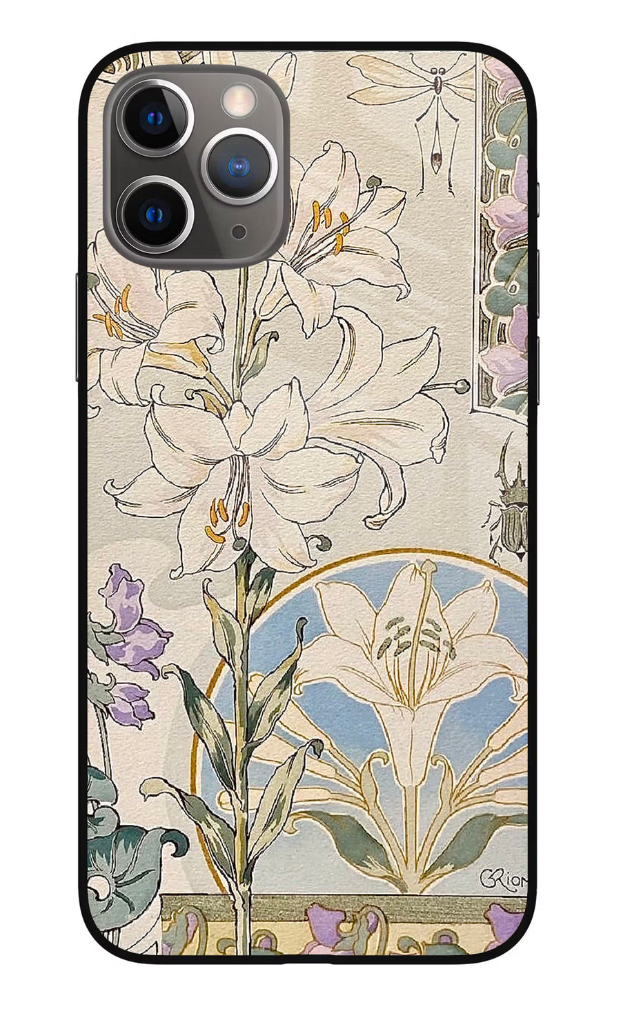 White Lily iPhone 11 Pro Back Cover, Glass case