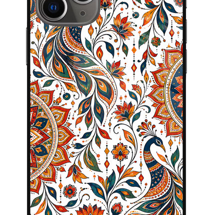 White Mayura iPhone 11 Pro Glass Case