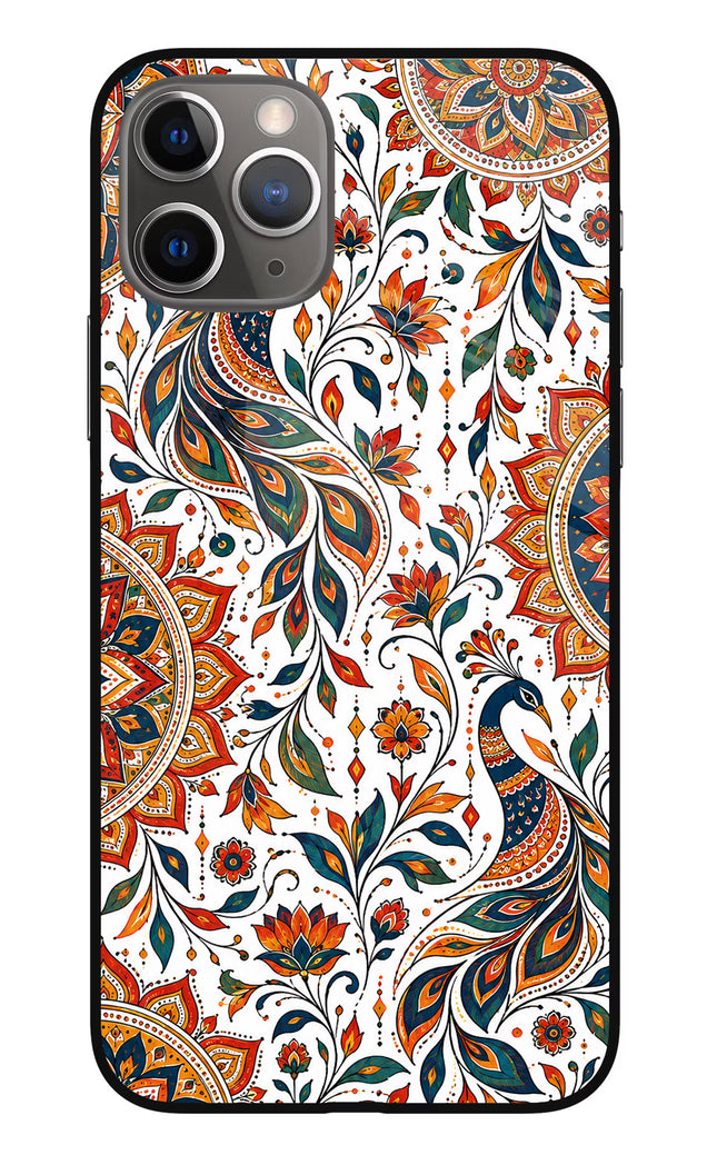 White Mayura iPhone 11 Pro Glass Case