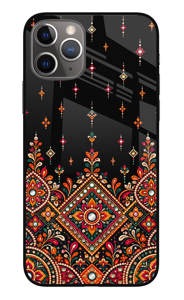 Noir Mehfil iPhone 11 Pro Glass Case