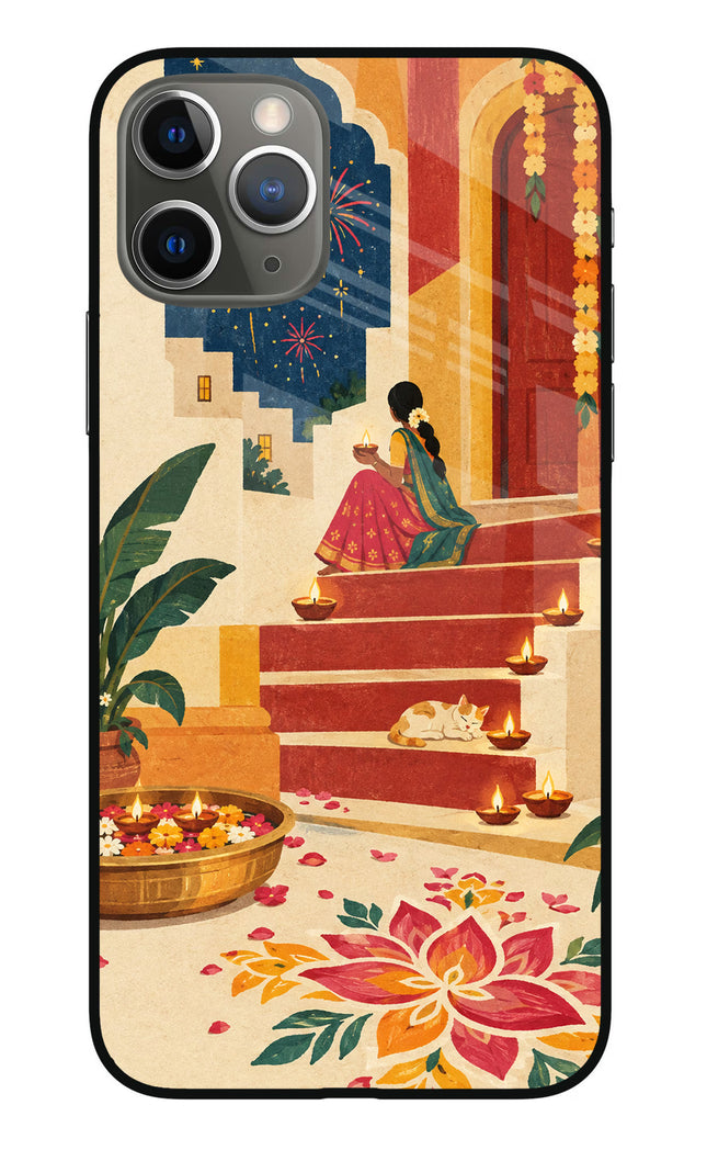 Diwali Rangoli iPhone 11 Pro Glass Case