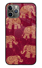 Maroon Elephant iPhone 11 Pro Glass Case