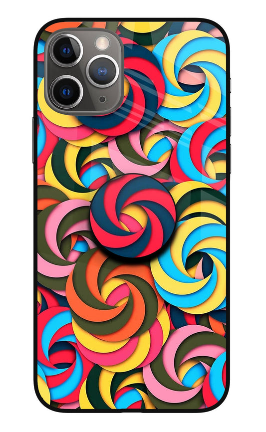 Spiral Pattern iPhone 11 Pro Glass Case