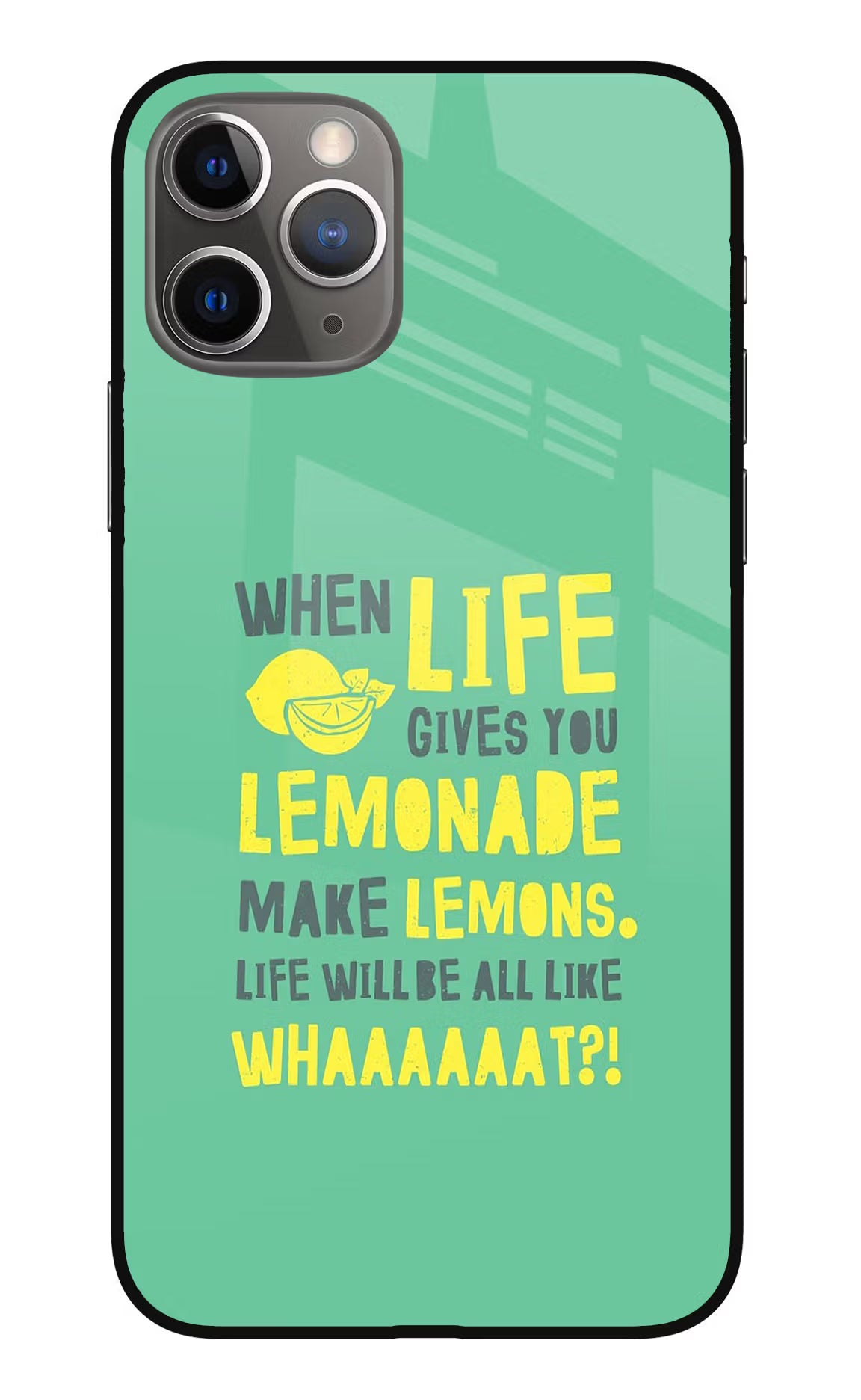 Quote iPhone 11 Pro Max Glass Case Back Cover by Casekaro