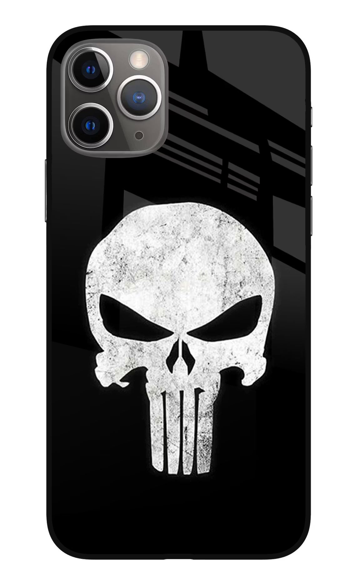 Punisher Skull iPhone 11 Pro Max Glass Case Back Cover by Casekaro
