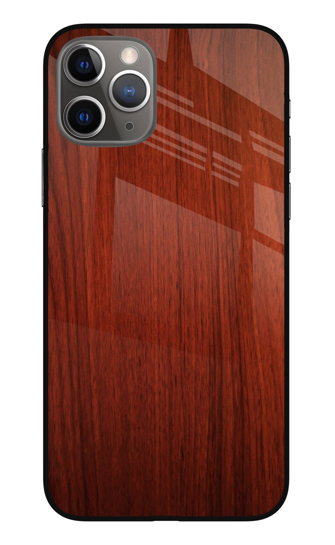 Wooden Plain Pattern iPhone 11 Pro Max Glass Case