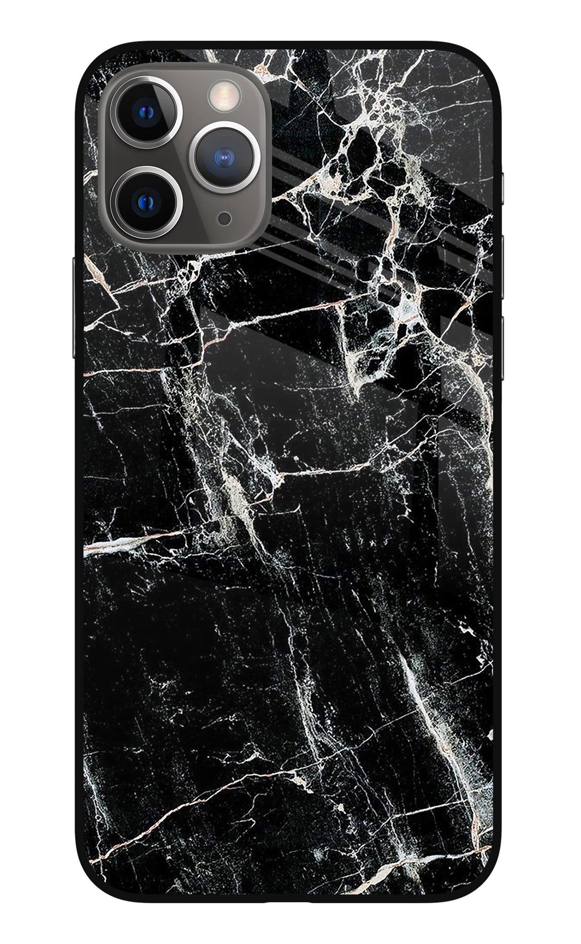 Black Marble Texture iPhone 11 Pro Max Glass Case