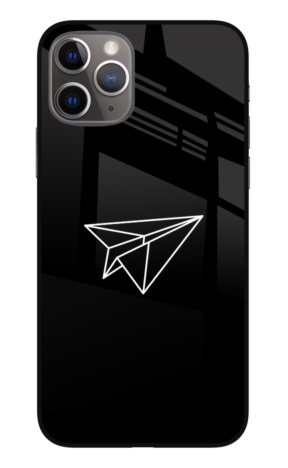 Paper Plane White iPhone 11 Pro Max Glass Case Back Cover by Casekaro