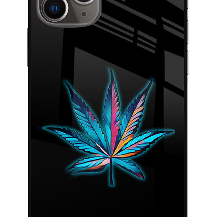 Weed iPhone 11 Pro Max Glass Case Back Cover by Casekaro