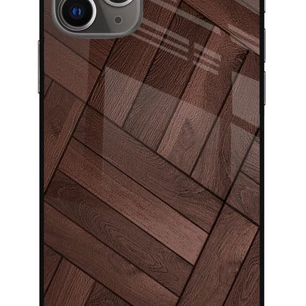 Wooden Texture Design iPhone 11 Pro Max Glass Case